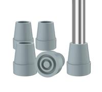 supregear Embouts de Canne (4 Paquet), Antidérapant Stable 22 mm Embout de Canne de Remplacement pour Canne de Marche Béquille Caoutchouc Haute Résistance et Gris de Carbone Coussinet de Pied Mixte