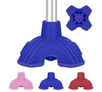 supregear Embouts de Canne, Base Quadruple Autoportante de Remplacement pour Cannes de Marche Et Pliantes, 4 Pattes En Caoutchouc Renforcé pour Bâtons de Marche, 3/4 Inch (19 mm), Bleu