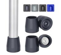 supregear Embouts de Marche, 4 PK D'embouts de Rechange Universels pour les Déambulateurs avec un Arbre de 25 mm Accessoire de Marche sans Outil, 2 Paires en Gris Clair