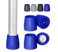 supregear Embouts de Marche, 4 PK D'embouts de Rechange Universels pour les Déambulateurs avec un Arbre de 25 mm Accessoire de Marche sans Outil, 2 Paires en Bleu