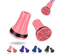 supregear Embouts pour Béquilles et Cannes 22 mm, Embouts Remplaçables Renforcés pour Cannes et Béquilles, Pieds Antidérapants Épaissis, Embouts pour Canne (Lot de 2), Rose