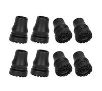 supregear Embouts pour Canne(Lot de 8), Diamètre de 16 mm Embout en Caoutchouc Antidérapant de Remplacement pour Canne de Marche Standard, Accessoire pour Canne Pliante ou Béquille, Noir