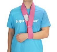 supregear Harnais de Bras, Collier et Brassard Réglables Immobilisant le Cou Léger Soutien de Bras Simple Soutien d'épaule Respirant pour les Hommes et les Femmes, une Taille pour Tous, Rose