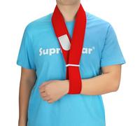 supregear Harnais de Bras, Collier et Brassard Réglables Immobilisant le Cou Léger Soutien de Bras Simple Soutien d'épaule Respirant pour les Hommes et les Femmes, une Taille pour Tous, Rouge