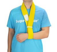 supregear Harnais de Bras, Collier et Brassard Réglables Immobilisant le Cou Léger Soutien de Bras Simple Soutien d'épaule Respirant pour les Hommes et les Femmes, une Taille pour Tous, Jaune