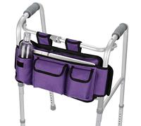 supregear Marcheur Sac, de Haute Qualité Panier De Marche Pliable Organisateur Pochette Pour N'importe Quel Walker Style Rollator et Fauteuil Roulant (Violet Clair)