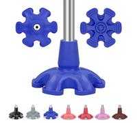 supregear Pointe de Canne, Embout en Caoutchouc Autoportant 19 mm Antidérapant à Six Points pour Canne Pliable, Bleu