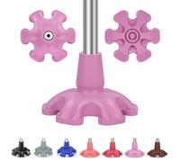 supregear Pointe de Canne, Embout en Caoutchouc Autoportant 19 mm Antidérapant à Six Points pour Canne Pliable, Rose Clair