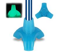 supregear Pointe de Canne Tripode, Brille dans l'Obscurité, Base Antidérapante, S'adapte aux Canes de 3/4 Pouces, Améliore la Stabilité et Visibilité dans l'Obscurité, Bleu