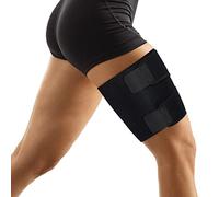 supregear Soutien aux Cuisses, Gaine de Compression Réglable en Néoprène pour les Cuisses, les Ischio-Jambiers et les Quadriceps, Respirante et Antidérapante, Unisexe, Noir, XL