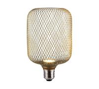 Suprema Ampoule LED Décorative avec Diffuseur Spot et Cage en Métal, E27,110 lm, 220-240V, Lumière Chaude 1800K, 3,5W, 100x162 mm, Dimmable (laiton)