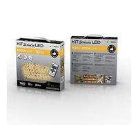 Suprema Kit bande LED 10 mètres 24 W avec télécommande et alimentation 24 W, lumière chaude 3000 K