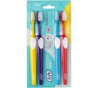 Supreme-Brosses À Dents Souples Avec Deux Longueurs De Filaments-Pour Une Hygiène Buccale Efficace-Lot De 4 Pièces,Couleurs Différentes