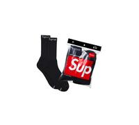 Supreme - Chaussettes Crew - unisex - Sous-vêtements - Noir - Taille: ONE Size