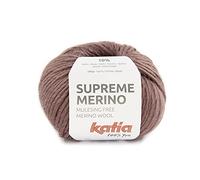 Supreme Merino Laine de Katia en pelote de 50 g et 75 m. Couleur rose foncé 100