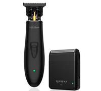 Supreme Trimmer Ensemble rasoir en T 2 en 1 + rasoir Solo Lite | Précision de qualité barbier, faible bruit, sans fil à la maison et en voyage | Ensemble de toilettage pour barbe et moustache