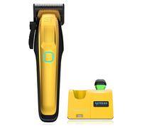 Supreme Trimmer Recharge Clipper - Professional Hair Clipper with 2 Removable Batteries, Brushless Motor, Smart Charge Stand, USB-C Charge & DLC Blades Barbers | STC779