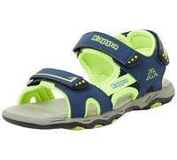 Supremo - Kappa 95k0033001 Sandale, Bleu Marine/Citron Vert, 30 EU