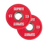 Suprfit Mini plaque de bumper en polyuréthane - Poids individuel : 0,5-2,5 kg - 50 mm, 2,5 kg Paar - Rot