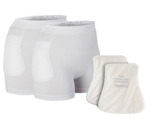 suprima 1495 Protecteur de hanche Set 2 - Unisexe - Couleur blanc - Taille L - 2 slips et 1 paire de coussinets protecteurs