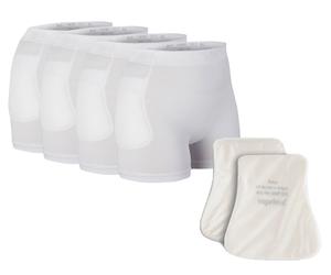 suprima 1499 Protecteur de hanche Set 6 - Unisexe - Couleur blanc - Taille L - 4 slips et 1 paire de coussinets protecteurs