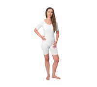 suprima 4695 - Body de fixation à manches courtes - Fermeture éclair dorsale en diagonale - Taille XL - Couleur blanc - 1 pièce