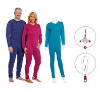 suprima 4701 - Grenouillère unisexe longue - Taille XL - Couleur bleu marine - 1 pièce