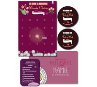 Suprise Grand-mère Pochette 5 Cadeaux tendresse pour Une Super Mamie - Calendrier Evenement (Violet)