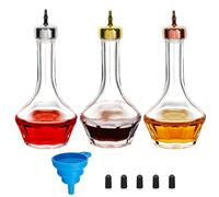 SuproBarware Ensemble de bouteilles pour bitters en verre avec bouchon compte-gouttes 3oz - Outil de bar professionnel idéal pour les cocktails - Parfait pour le barman et le bar à domicile