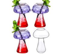 SuproBarware Lot de 4 verres à cocktail en forme de champignon transparents - 250 ml - Verres à vin - Verres à vin fantaisie - Verres à champignons - Verres à boire - KTV - Bar Club (transparent)