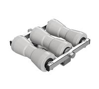 SUPROD Bascule à Rouleau de quille Bascule de Mise à l'eau Aide à la Mise à l'eau remorque pour Bateau Aide au Chargement polyuréthane RKKEZ-A-3-TPU, Gris