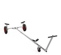 SUPROD Chariot à Bateaux Pliable Chariot de Mise à l'eau remorque à Main Chariot de Bateau Gonflable pneumatiques remorque pour Bateau TR350-L, PU, Ø 350 mm, Noir/Rouge