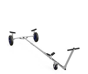 SUPROD Chariot à Bateaux Pliable Chariot de Mise à l'eau remorque à Main Chariot de Bateau Gonflable pneumatiques remorque pour Bateau TR350, PU, Ø 350 mm