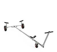 SUPROD Chariot de Mise à l'eau Chariot de Bateau remorque à Main Pliable Chariot de Bateau Gonflable pneumatiques TR260-L, PU, Ø 260 mm, Noir/Rouge