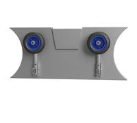 SUPROD Roues de halage pour Petits Bateaux Roues de Mise à l'eau pour annexes Tableau arrière Acier Inoxydable LD160, Noir/Bleu