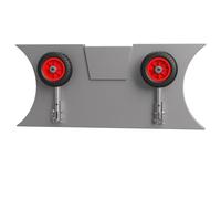 SUPROD Roues de halage pour Petits Bateaux Roues de Mise à l'eau pour annexes Tableau arrière Acier Inoxydable LD160, Noir/Rouge