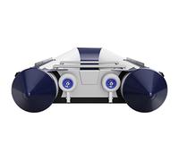 SUPROD Roues de halage Roues de Mise à l'eau pour annexes pour pneumatiques Pliable Utilisation d'une Seule Main Acier Inoxydable A4 HD200, Gris/Bleu