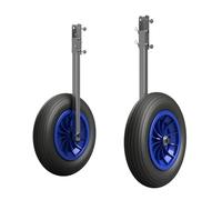 SUPROD Roues de Mise à l'eau pour annexes Roues de halage pour pneumatiques Pliable Acier Inoxydable ET350-LU, Noir/Bleu
