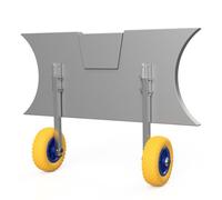 SUPROD Roues de Mise à l'eau pour annexes Roues de halage pour pneumatiques Tableau arrière Pliable Acier Inoxydable ET200, Jaune/Bleu