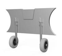 SUPROD Roues de Mise à l'eau pour annexes Roues de halage pour pneumatiques Tableau arrière Pliable Acier Inoxydable ET200, Gris/Noir