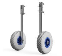 SUPROD Roues de Mise à l'eau pour annexes Roues de halage pour pneumatiques Tableau arrière Pliable Acier Inoxydable ET260, Gris/Bleu