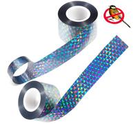 SupRovare Lot de 2 rouleaux de 80 m x 4,8 cm - Bande réfléchissante - Répulsif contre les oiseaux - Pour la protection du jardin, des cours, des fruits