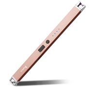 SUPRUS - Briquet à arc électrique anti-vent rechargeable sans flamme par USB avec verrou de sécurité pour bougie