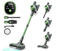 Supstable Aspirateur Balai sans Fil 30000Pa, Aspirateur sans Fil avec 60 Minutes, Super Silencieux Aspirateur avec Ecran LED/Brosse Anti-Emmêlement, 4 in 1 Aspirateur balais Les Poils d'animaux,Tapis