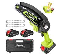 Supstable Mini tronçonneuse sans fil 6", moteur sans balais, avec 2 batteries