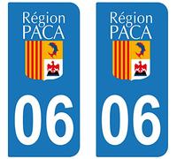 supstick 2 STICKERS AUTOCOLLANT PLAQUE IMMATRICULATION DEPT 06 Provence-Alpes-Côte d’Azur