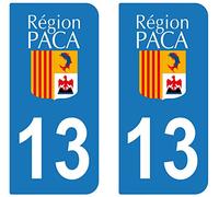 supstick 2 STICKERS AUTOCOLLANT PLAQUE IMMATRICULATION DEPT 13 Provence-Alpes-Côte d’Azur