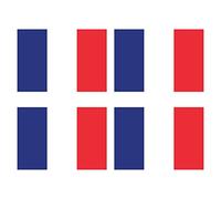 SupStick 4 Autocollants Drapeau France Format 6x4cm