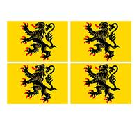 Supstick Lot de 4 Autocollants Stickers Drapeau de département région française Haut de France Nord Pas de Calais Format 12x8cm