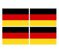 Supstick Lot de 4 Autocollants Stickers Drapeau de Pays Nation Allemagne Format 6x4cm